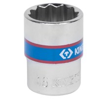 Головка торцевая стандартная двенадцатигранная 3/8", 16 мм KING TONY 333016M