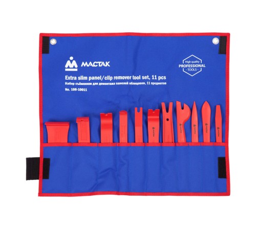 Набор съемников (лопатки) для панелей облицовки, 11 предметов МАСТАК 108-10011 Набор съемников (лопатки) для панелей облицовки, 11 предметов МАСТАК 108-10011