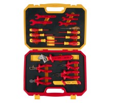 Набор инструментов диэлектрических, универсальный, 18 предметов TOLSEN TTV83718