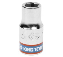 Головка торцевая стандартная шестигранная 1/4", 6 мм KING TONY 233506M