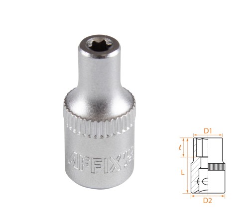 Головка торцевая TORX Е-стандарт 1/4", E4 AFFIX AF00023004 Головка торцевая TORX Е-стандарт 1/4", E4 AFFIX AF00023004