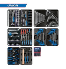 Набор инструментов 173 предмета, "UNION", для тележки, 10 ложементов KING TONY 932-000MRD-MT