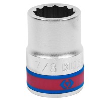 Головка торцевая стандартная двенадцатигранная 3/4", 7/8", дюймовая KING TONY 633028S Головка торцевая стандартная двенадцатигранная 3/4", 7/8", дюймовая KING TONY 633028S