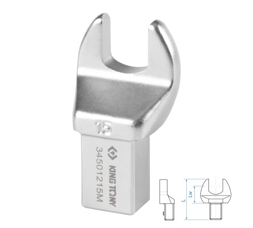 Насадка рожковая серии "FIT", 15 мм, 14х18 мм KING TONY 34501215M