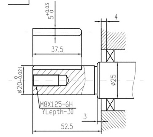 Двигатель дизельный TSS Excalibur 173F- K0 (вал цилиндр под шпонку 20/53 / Key)