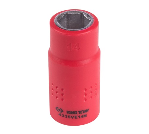 Головка торцевая диэлектрическая шестигранная 1/2", 14 мм KING TONY 4335VE14M Головка торцевая диэлектрическая шестигранная 1/2", 14 мм KING TONY 4335VE14M