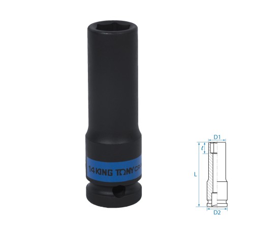 Головка торцевая ударная глубокая шестигранная 1/2