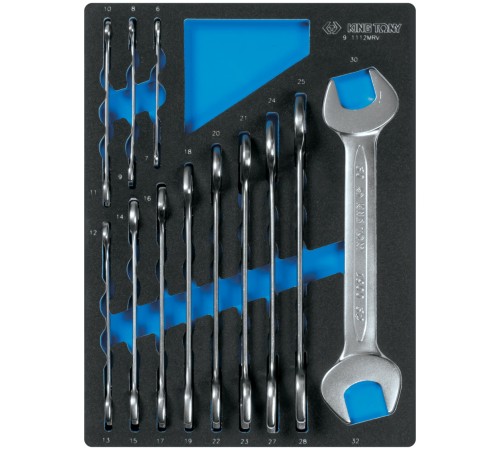 Набор рожковых ключей, ложемент, 12 предметов KING TONY 9-1112MRV