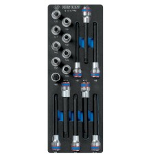 Набор насадок Hex, Torx и Spline, ложемент, 17 предметов KING TONY 9-4147PRV