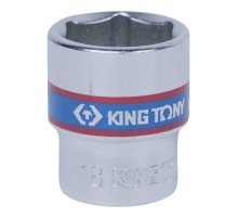 Головка торцевая стандартная шестигранная 3/8", 18 мм KING TONY 333518M