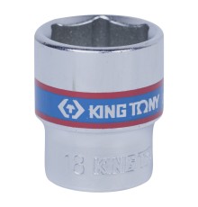 Головка торцевая стандартная шестигранная 3/8", 18 мм KING TONY 333518M