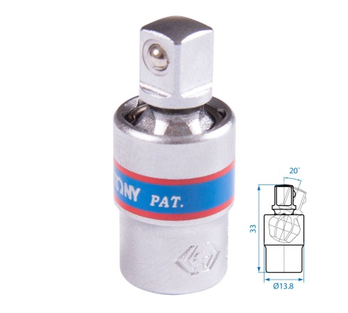 Кардан 1/4", шаровый KING TONY 2793 Кардан 1/4", шаровый KING TONY 2793