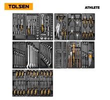 Набор инструментов 189 предметов, "ATHLETE", для тележки, 15 ложементов TOLSEN TT85412-189