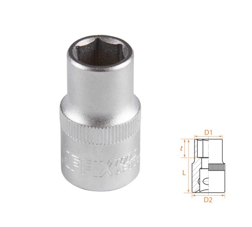 Головка торцевая стандартная шестигранная 1/2", 12 мм AFFIX AF00040012