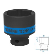 Головка торцевая ударная шестигранная 1/2", 38 мм KING TONY 453538M