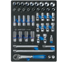 Набор торцевых головок 3/8" с принадлежностями, ложемент, 44 предмета KING TONY 9-3544MRV