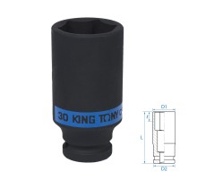 Головка торцевая ударная глубокая шестигранная 1/2", 30 мм KING TONY 443530M Головка торцевая ударная глубокая шестигранная 1/2", 30 мм KING TONY 443530M