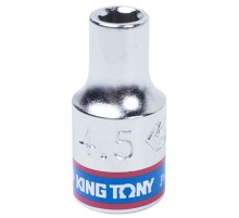 Головка торцевая стандартная шестигранная 1/4", 4,5 мм KING TONY 233545M