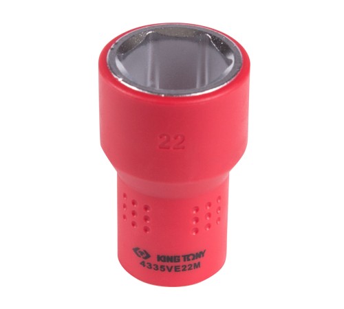 Головка торцевая диэлектрическая шестигранная 1/2", 22 мм KING TONY 4335VE22M Головка торцевая диэлектрическая шестигранная 1/2", 22 мм KING TONY 4335VE22M