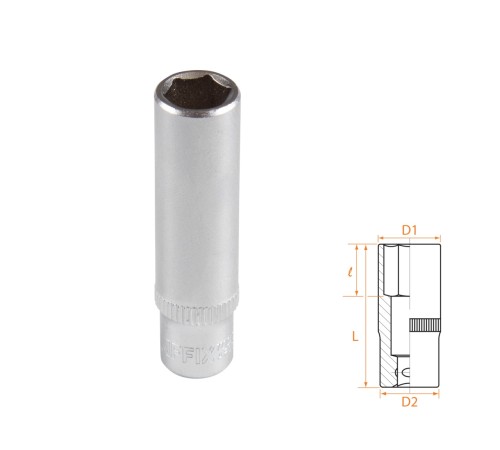 Головка торцевая глубокая шестигранная 1/4", 9 мм AFFIX AF00120009 Головка торцевая глубокая шестигранная 1/4", 9 мм AFFIX AF00120009