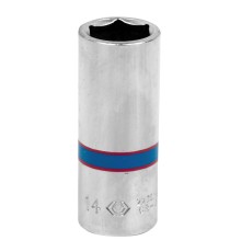 Головка торцевая глубокая шестигранная 1/4", 14 мм KING TONY 223514M Головка торцевая глубокая шестигранная 1/4", 14 мм KING TONY 223514M