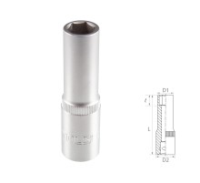 Головка торцевая глубокая шестигранная 1/2", 12 мм TOLSEN TT16562 Головка торцевая глубокая шестигранная 1/2", 12 мм TOLSEN TT16562
