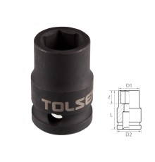 Головка торцевая ударная шестигранная 1/2", 15 мм TOLSEN TT18215