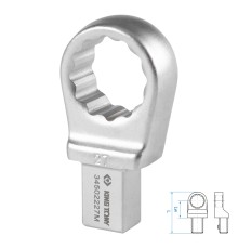 Насадка накидная серии "FIT", 27 мм, 14х18 мм KING TONY 34502227M