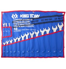 Набор комбинированных ключей, 1/4"-1&1/4", 16 предметов KING TONY 1216SRN Набор комбинированных ключей, 1/4"-1&1/4", 16 предметов KING TONY 1216SRN