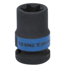 Головка торцевая ударная TORX Е-стандарт 1/2", E18, L = 38 мм KING TONY 457518M