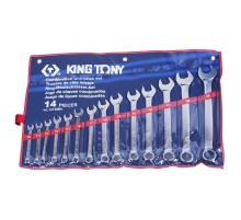 Набор комбинированных ключей, 10-32 мм, 14 предметов KING TONY 1214MR Набор комбинированных ключей, 10-32 мм, 14 предметов KING TONY 1214MR
