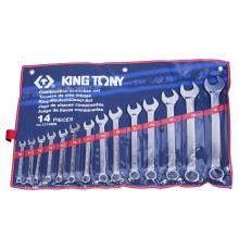 Набор комбинированных ключей, 10-32 мм, 14 предметов KING TONY 1214MR Набор комбинированных ключей, 10-32 мм, 14 предметов KING TONY 1214MR