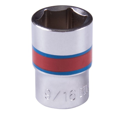 Головка торцевая стандартная шестигранная 3/8", 9/16", дюймовая KING TONY 333518S