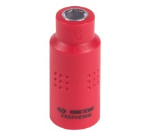 Головка торцевая диэлектрическая шестигранная 1/4", 6 мм KING TONY 2335VE06M