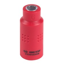 Головка торцевая диэлектрическая шестигранная 1/4", 6 мм KING TONY 2335VE06M