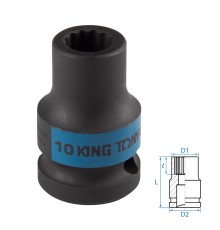 Головка торцевая ударная двенадцатигранная 1/2", 10 мм KING TONY 453010M