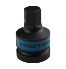 Насадка (бита) ударная торцевая 1", HEX, 24 мм, L = 80 мм KING TONY 801524M