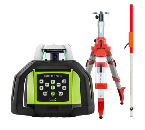 Комплект: ротационный нивелир RGK SP-612G + штатив RGK SH-170 рейка RGK LR-2