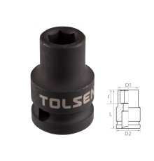 Головка торцевая ударная шестигранная 1/2", 8 мм TOLSEN TT18208