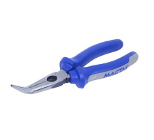 Пассатижи тонконосые 200 мм, загнутые, держатель МАСТАК 030-11200H