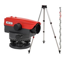 Комплект оптический нивелир AMO 32C + штатив RGK S2-N + рейка AMO S3