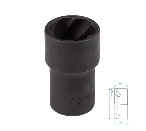 Головка для поврежденного крепежа 1/2", 22 мм KING TONY 9TD403-22M Головка для поврежденного крепежа 1/2", 22 мм KING TONY 9TD403-22M