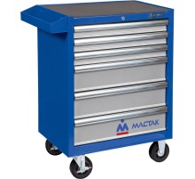 Тележка инструментальная, 6 выдвижных ящиков, "ПРИМА", синяя МАСТАК 521-06581B