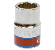 Головка торцевая стандартная двенадцатигранная 3/8", 7/16", дюймовая KING TONY 333014S