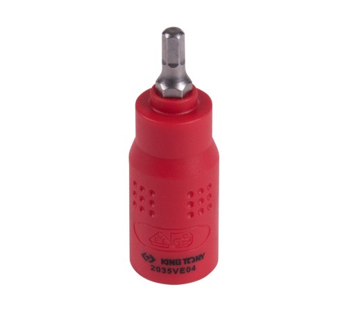 Насадка (бита) торцевая диэлектрическая 1/4", HEX, 4 мм, L = 54 мм KING TONY 2035VE04 Насадка (бита) торцевая диэлектрическая 1/4", HEX, 4 мм, L = 54 мм KING TONY 2035VE04