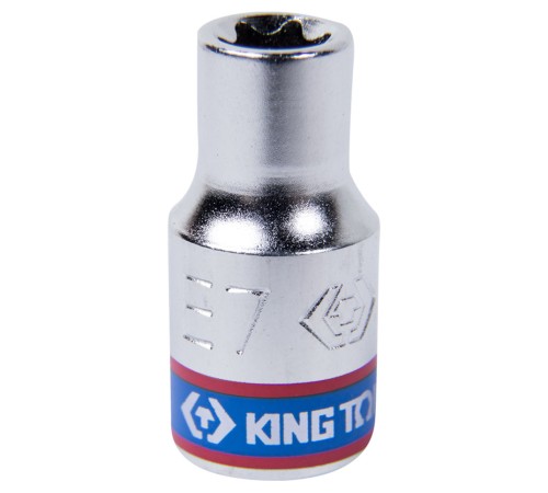 Головка торцевая TORX Е-стандарт 1/4", E7, L = 24 мм KING TONY 237507M Головка торцевая TORX Е-стандарт 1/4", E7, L = 24 мм KING TONY 237507M
