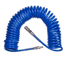 Шланг пневматический спиральный 8х12 мм, 15 м, полиуретановый, фитинги KING TONY 79962-15