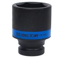 Головка торцевая ударная глубокая шестигранная 1", 55 мм KING TONY 843555M
