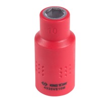 Головка торцевая диэлектрическая шестигранная 1/2", 10 мм KING TONY 4335VE10M Головка торцевая диэлектрическая шестигранная 1/2", 10 мм KING TONY 4335VE10M