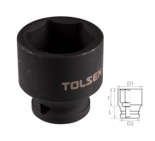 Головка торцевая ударная шестигранная 1/2", 32 мм TOLSEN TT18232 Головка торцевая ударная шестигранная 1/2", 32 мм TOLSEN TT18232